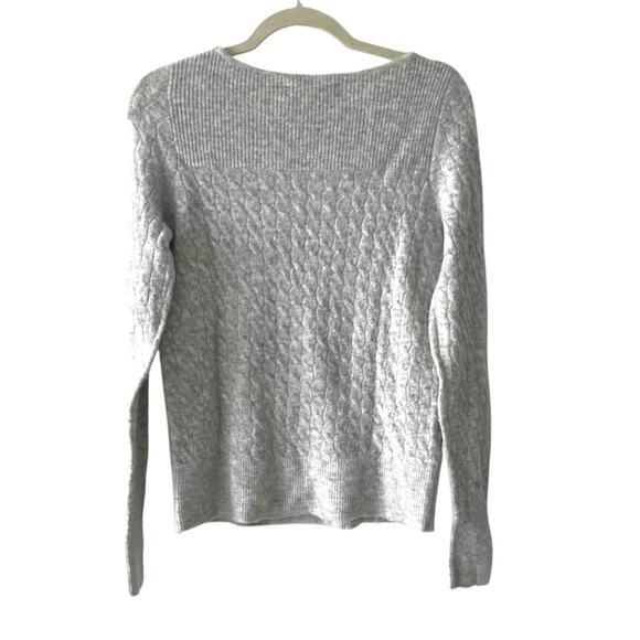 LOFT Gray Cable Knit Sweater | XS - Picture 3 of 4
